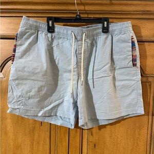 Men's Light Blue Wowie 5" Shorts with Drawstring- XL